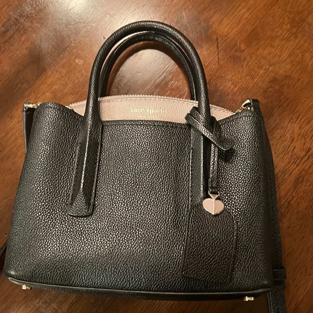 Kate Spade Small Satchel Tote Black & Cream